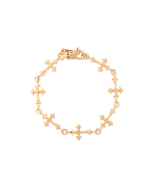 GOLD ROSE MULTI-CROSS BRACELET