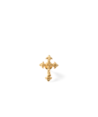 GOLD ROSE CROSS STUD