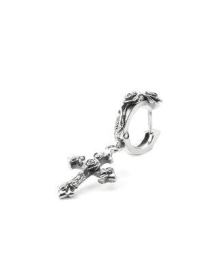 ROSE CROSS EARRING