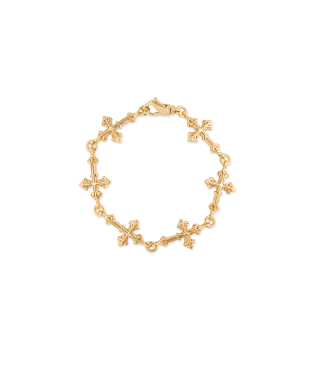 GOLD LARGE MULTI-CROSS AVELLI BRACELET