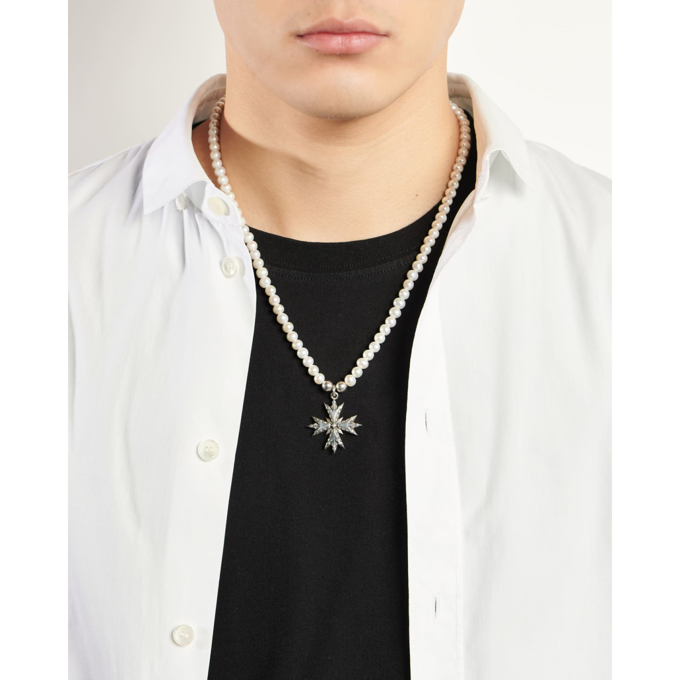 ネックレス・チョーカー emanuele bicocchi NECKLACE MEDIUM PEARL CREST crest pearl necklace | EMANUELE BICOCCHI