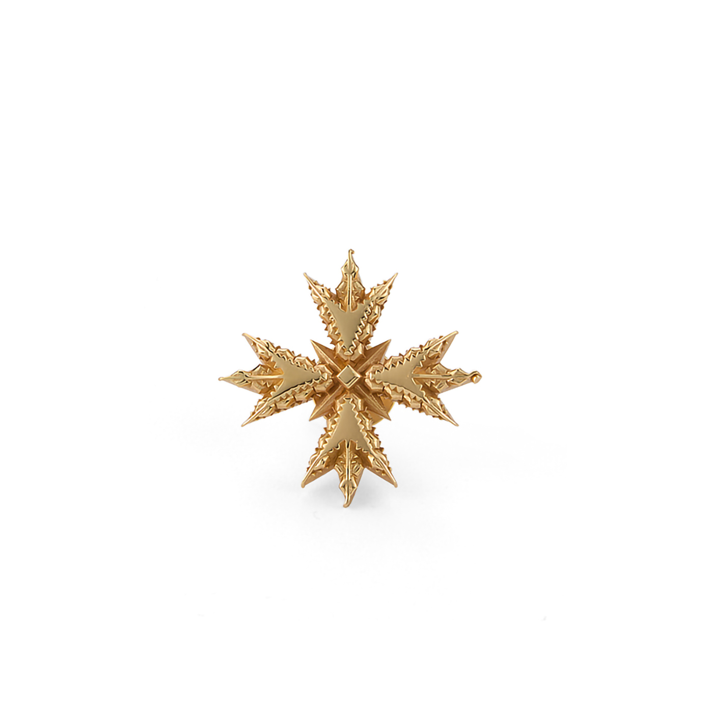 Gold plated sterling silver crest brooch | EMANUELE BICOCCHI