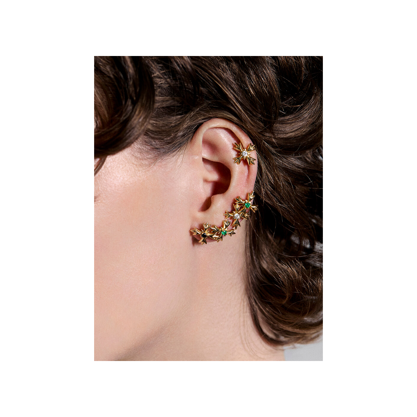 EMANUELE BICOCCHI ゴールド Tiny Cross シングルピアス Gold plated sterling silver crest earrings pair | EMANUELE