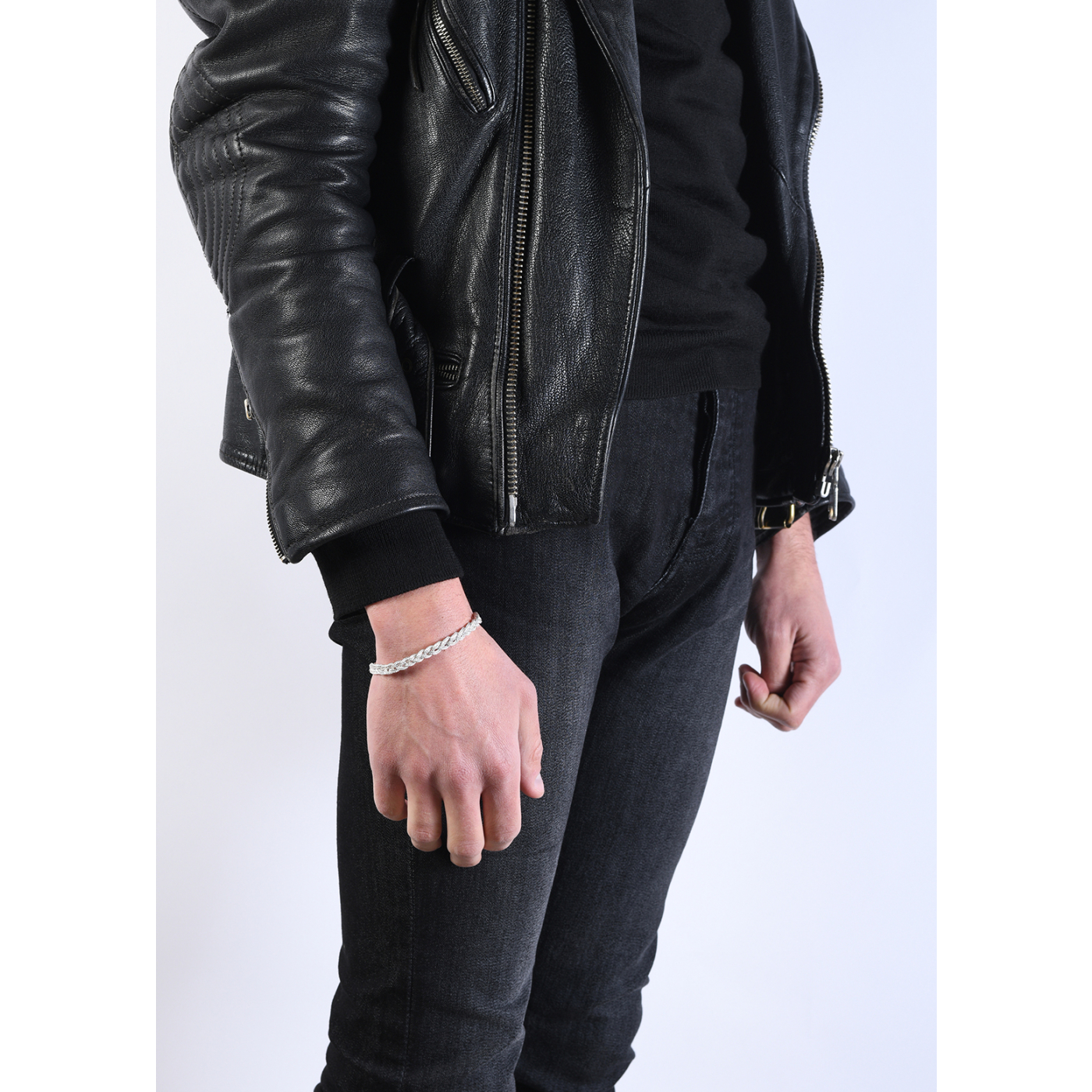 【関税込み】Emanuele Bicocchi シルバー Tiny Ice ブレスレット Tiny Ice Braided Bracelet