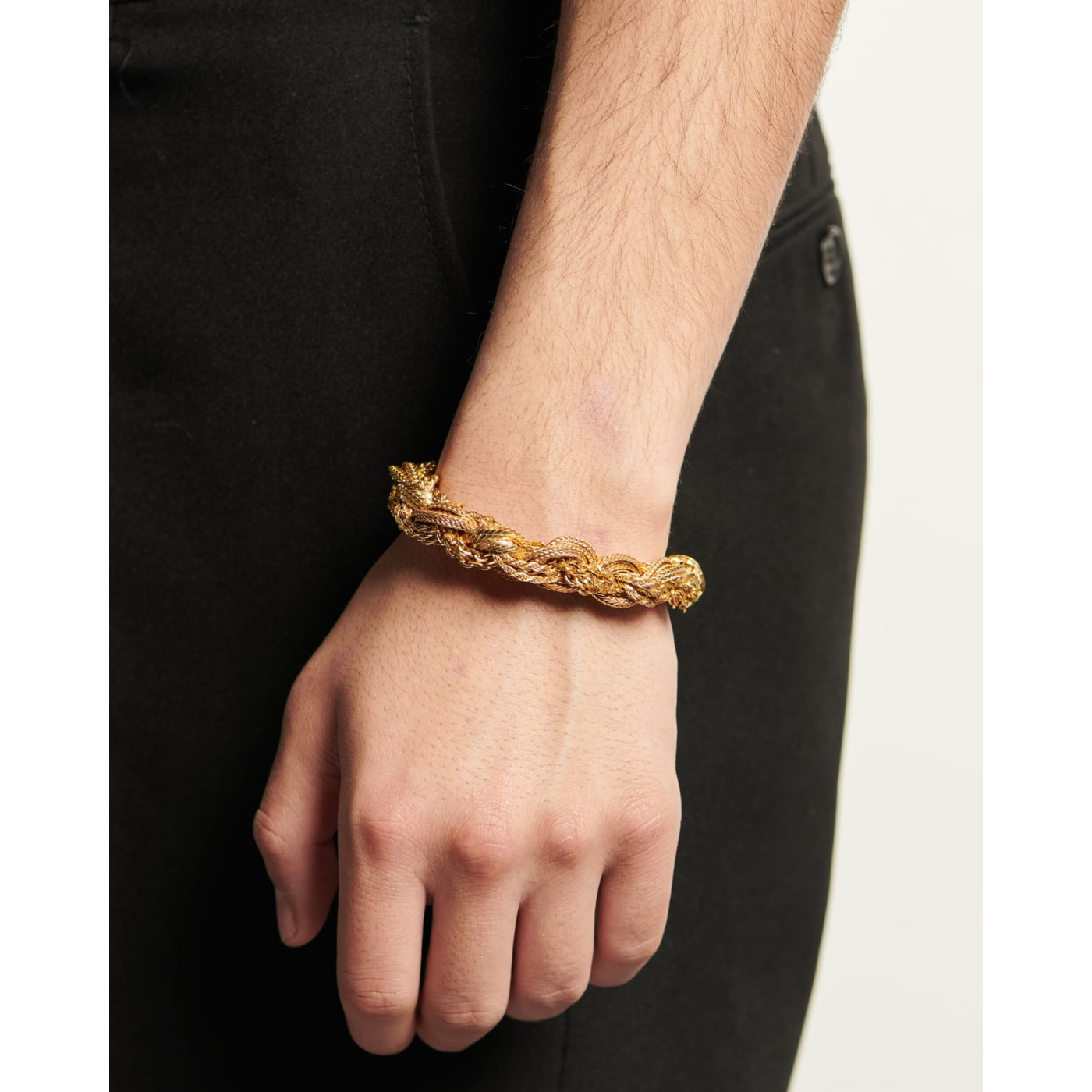 ブレスレット emanuele bicocchi BRAIDED NEW LOGO LARGE BRACELET large round braid bracelet | EMANUELE BICOCCHI