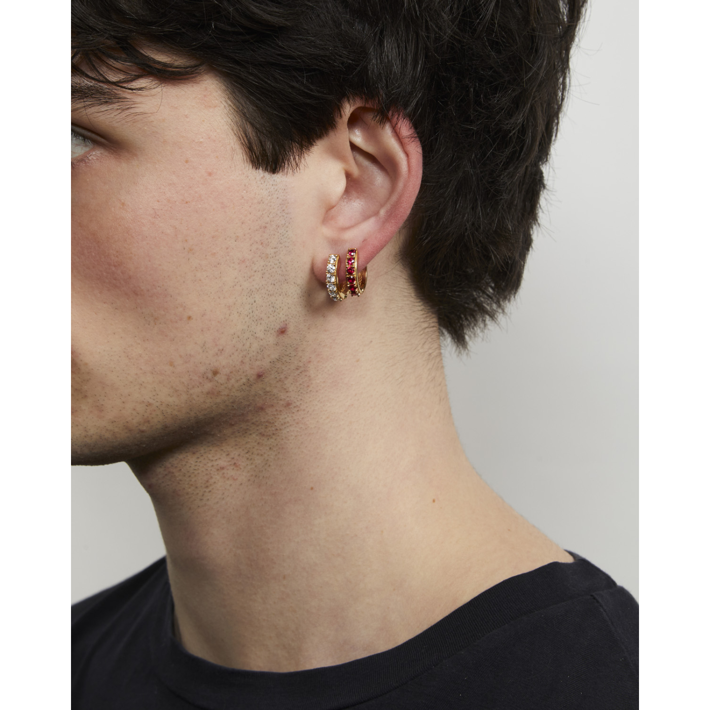 Gold Crystal Hoop Earrings | Emanuele Bicocchi