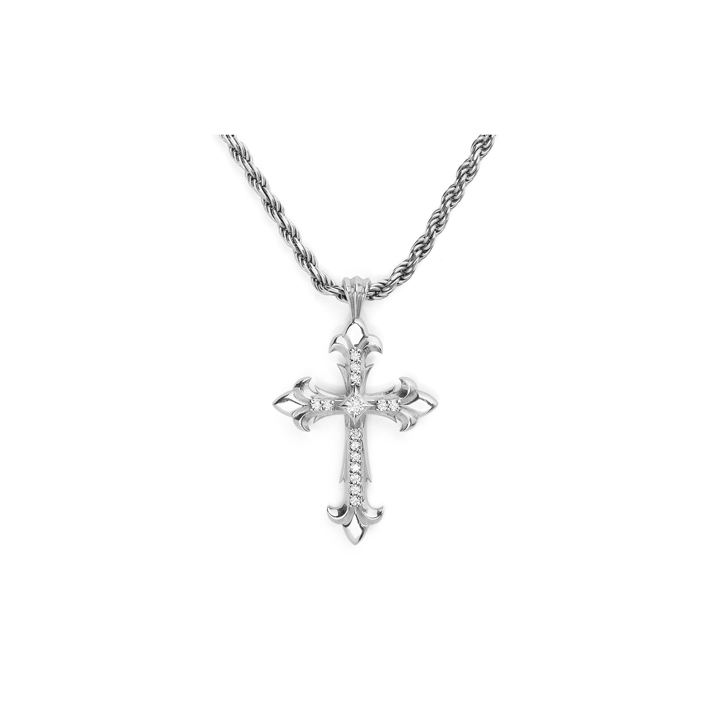 Light Heart® Lab Grown Diamond Cross Pendant (5/8 ct. tw.)