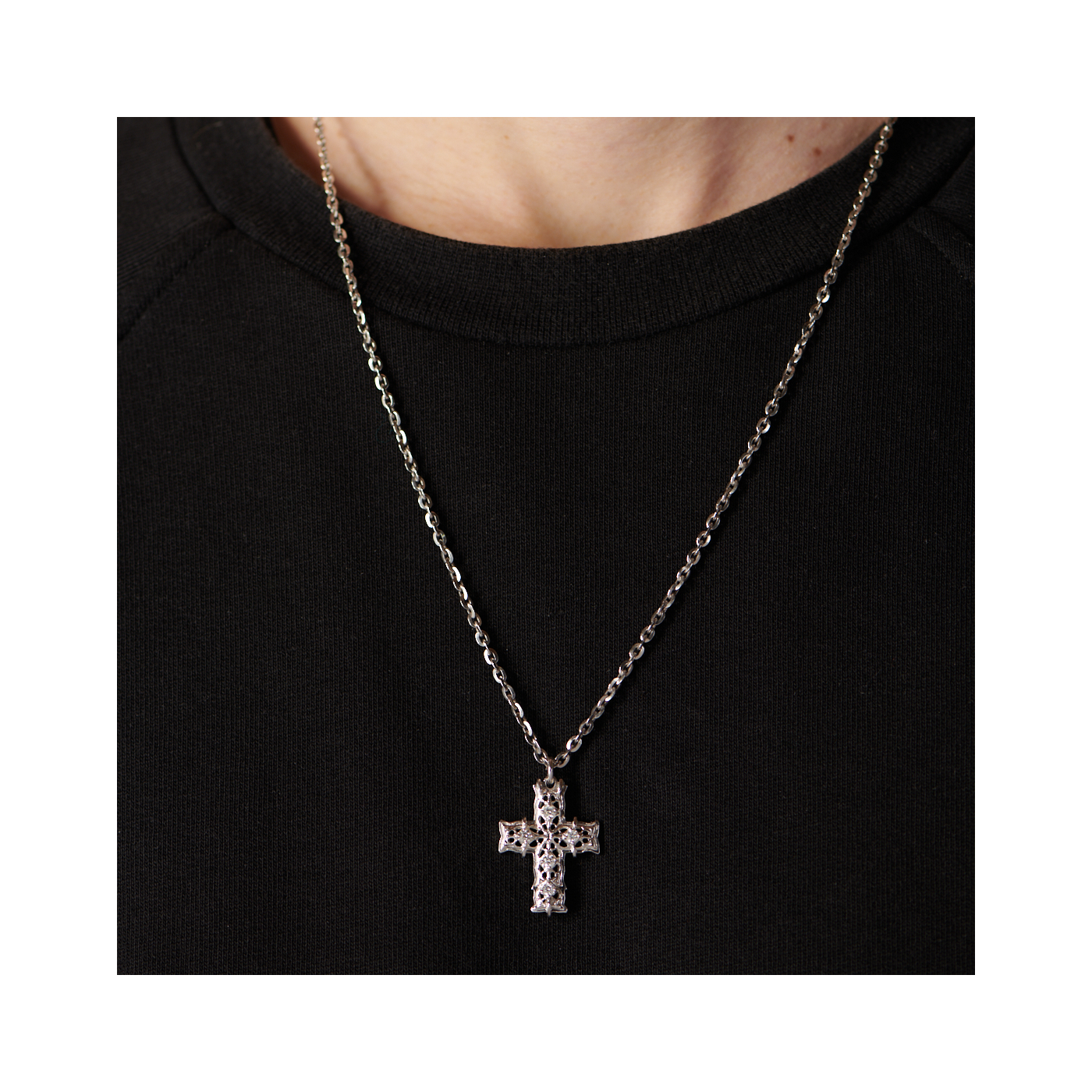 Large cross shop necklace
