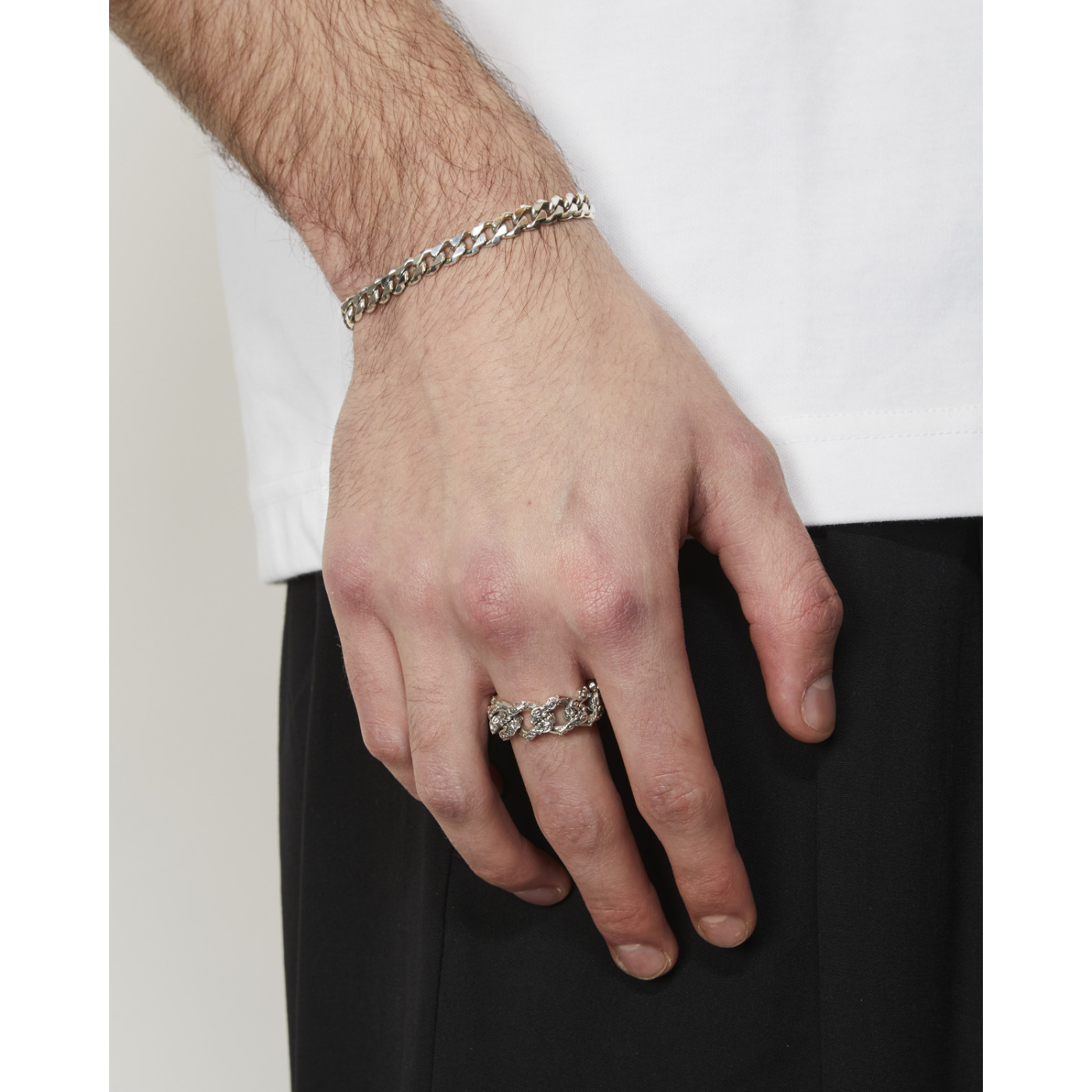 アクセサリー Emanuele Bicocchi Avelli Cross Double Band Ring | EMANUELE BICOCCHI