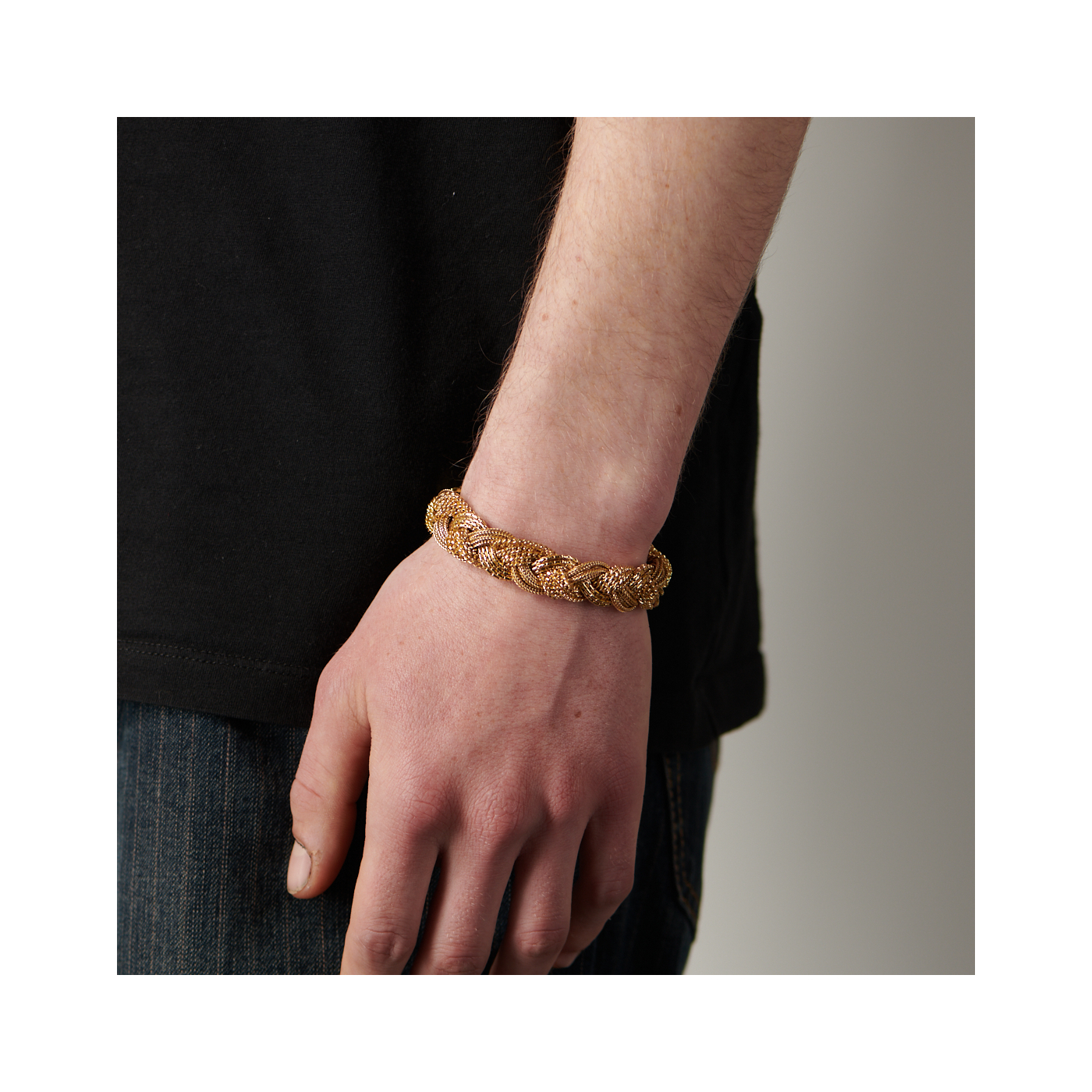 1 GRAM GOLD FORMING 3 LINE FLOWER POKAL BRACELET FOR MEN DESIGN A-93 –  Radhe Imitation