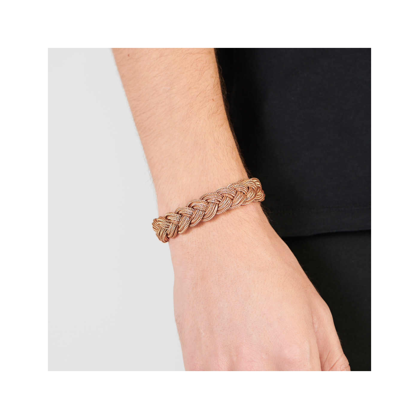 Medium Rose Gold Braided Bracelet
