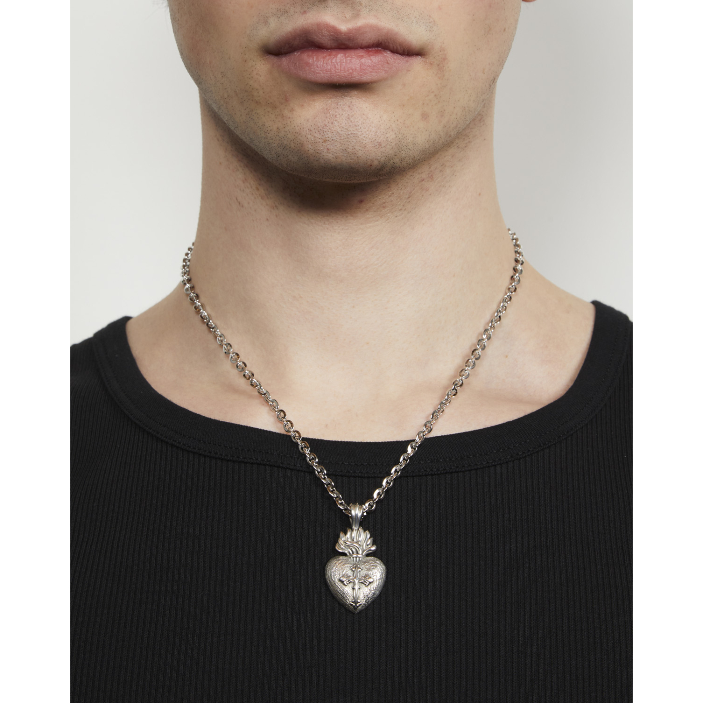 ネックレス・ペンダント emanuele bicocchi NECKLACE BIG SACRED HEART (SCN1 SILVER) scn1.jpg
