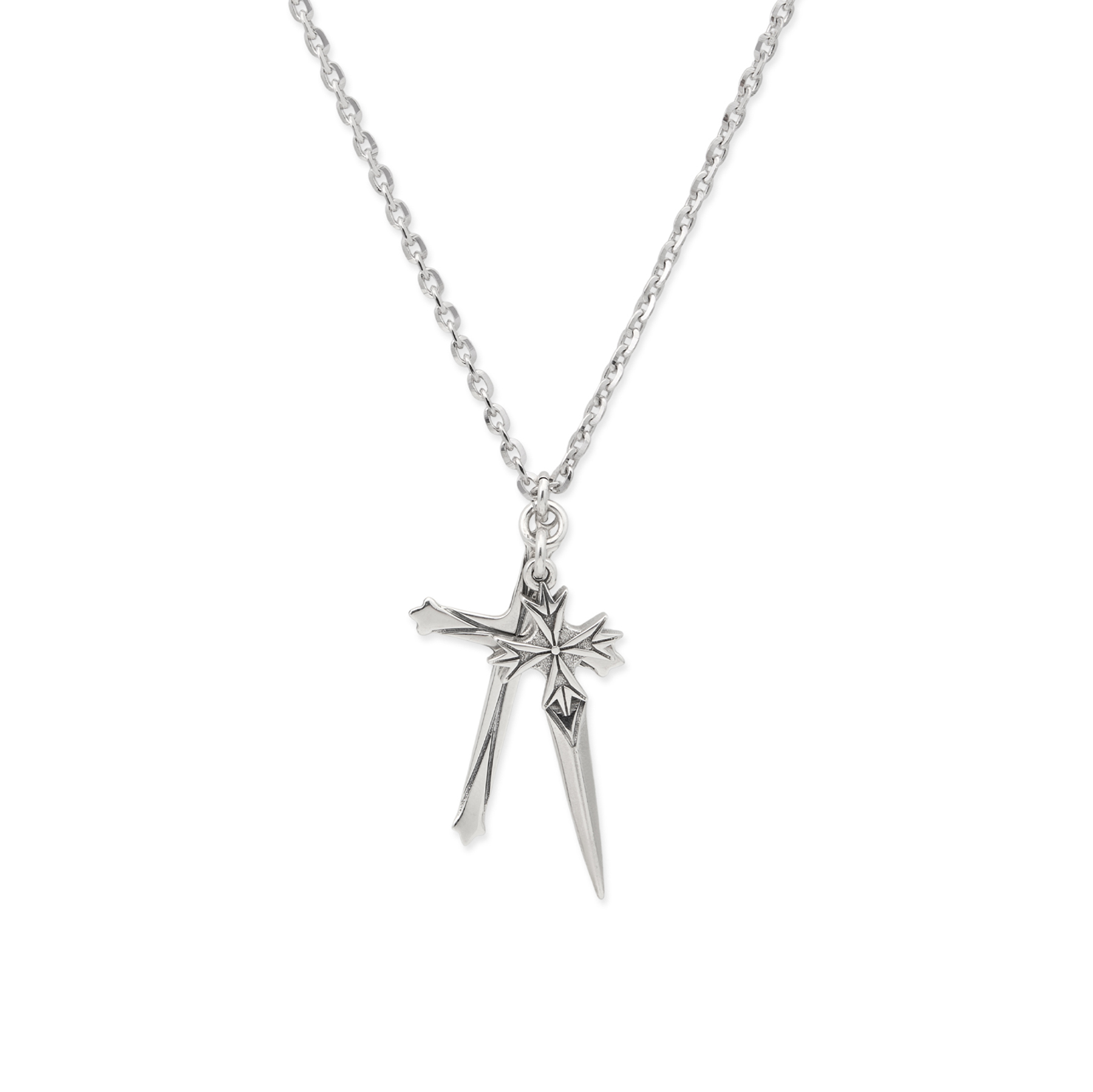 ネックレス・チョーカー emanuele bicocchi NEW DOUBLE CROSS NECKLACE (DGNCC3 SILVER) Large Dagger + Cross Necklace | Emanuele Bicocchi