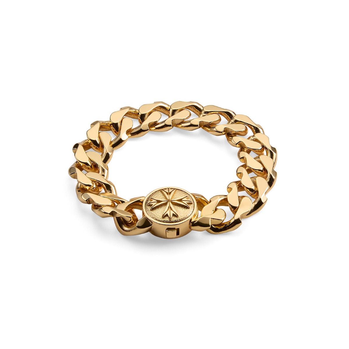 【Emanuele Bicocchi】ロゴ入りエッジブレスレット ゴールド Emanuele Bicocchi Edge Logo Bracelet | Gold | FARFETCH
