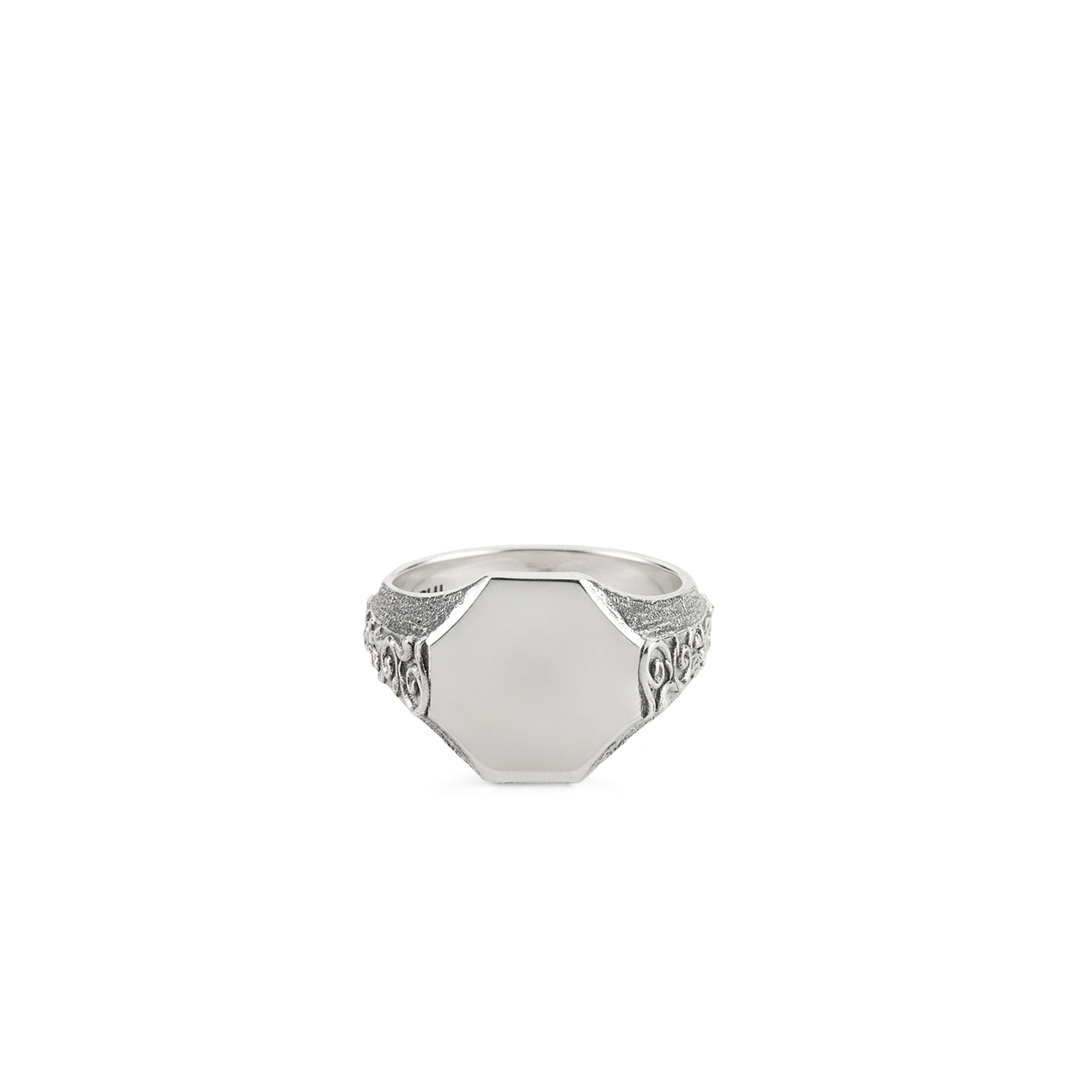指輪・リング emanuele bicocchi SS25 CREST SIGNET RING (MLA1SILVER CLEAR) Silver Crest Signet Ring by Emanuele Bicocchi on Sale