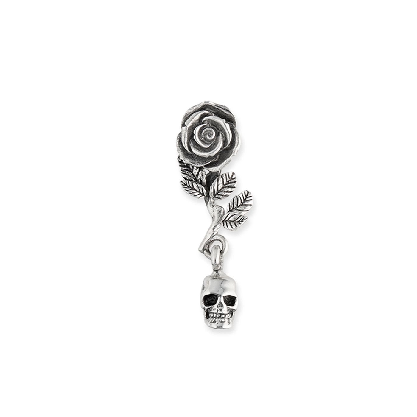 イヤリング emanuele bicocchi EARRING PENDAT ROSE + SKULL Rose and Skull Earring | Emanuele Bicocchi