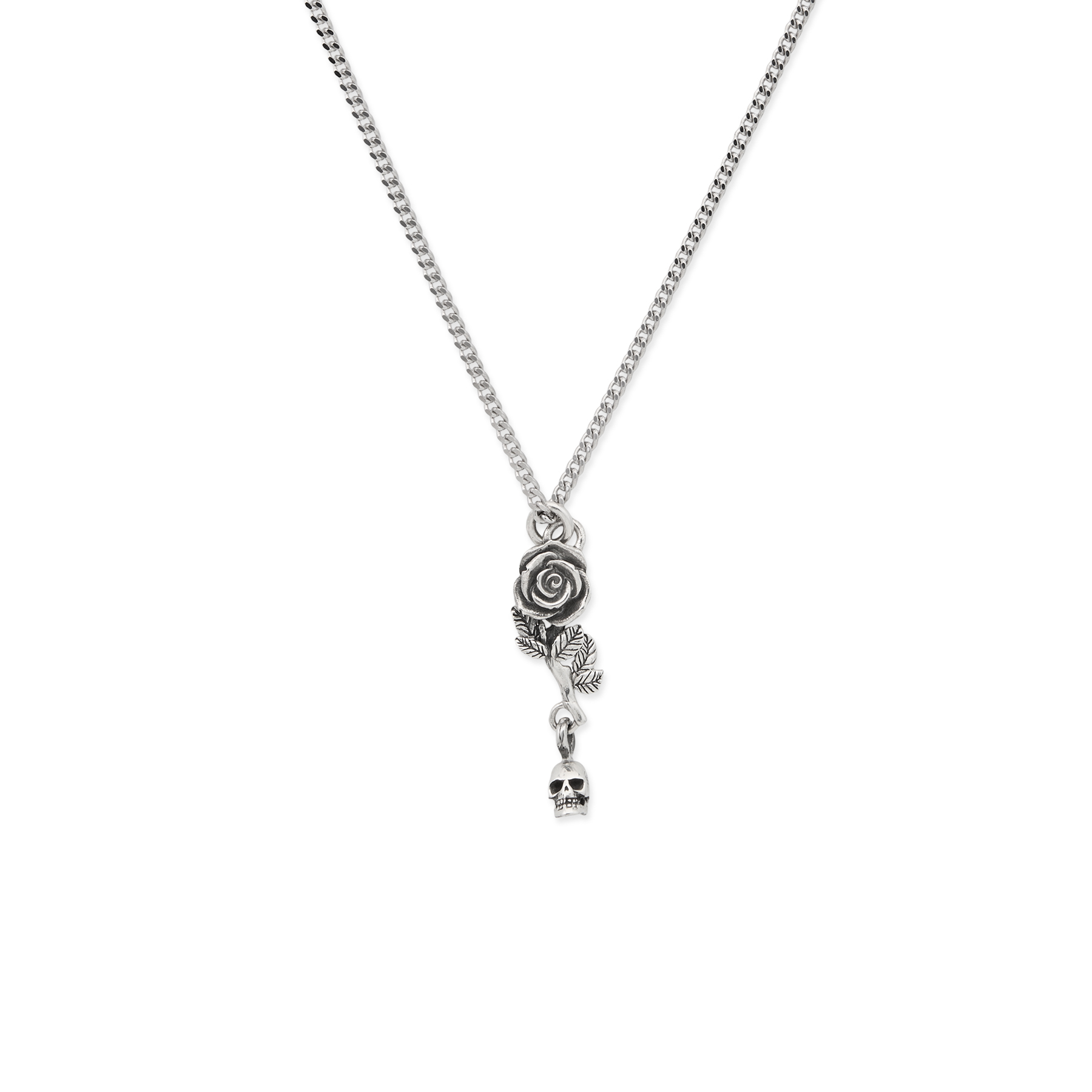 ネックレス・ペンダント emanuele bicocchi NECKLACE PENDAT ROSE + SKULL Rose and Skull Pendant Necklace | Emanuele Bicocchi